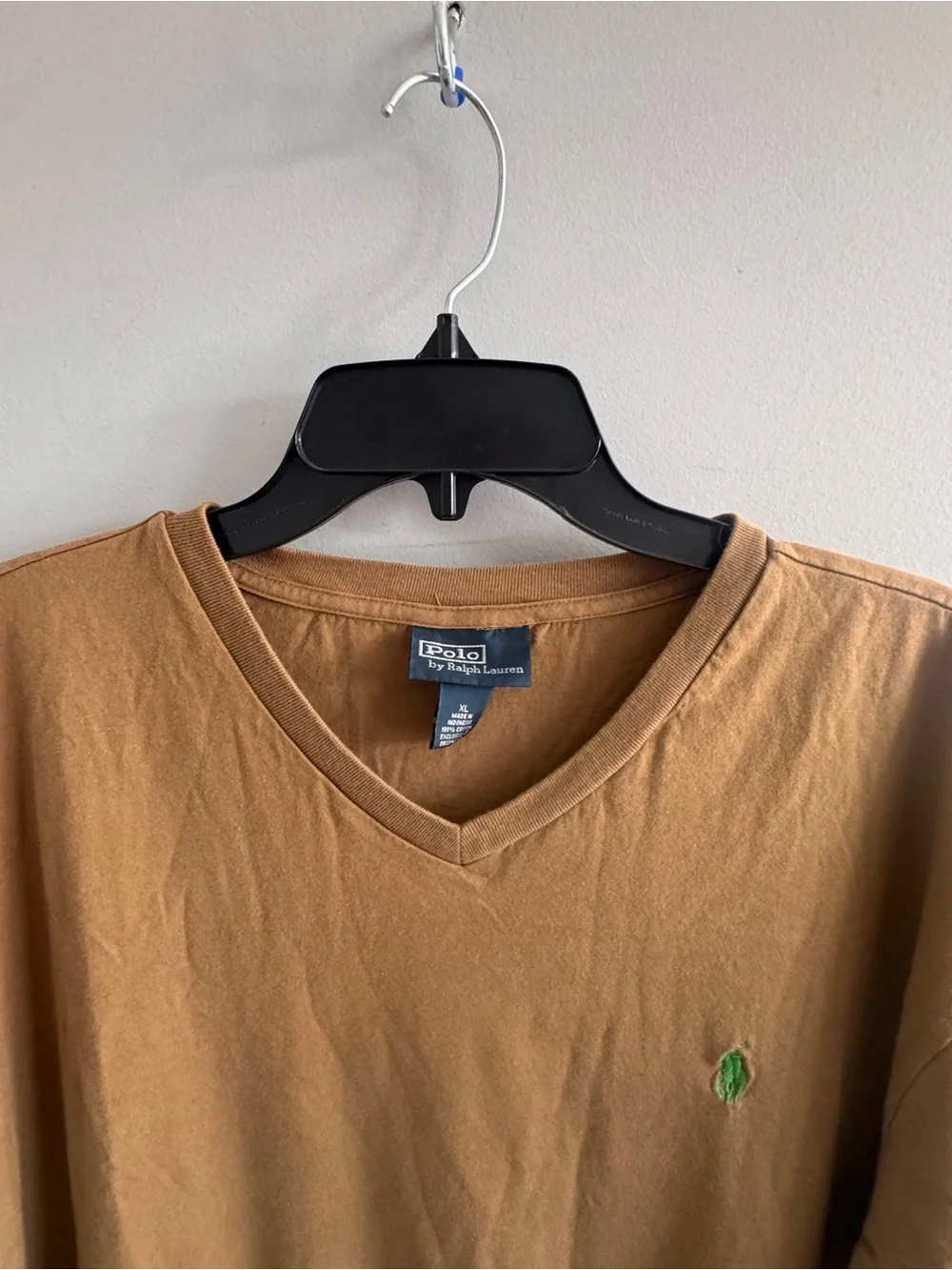 Polo Ralph Lauren XL Brown V-Neck Pony Logo Cotton T-Shirt Men’s